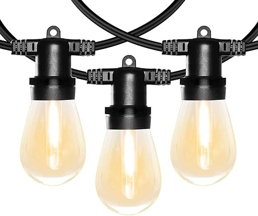 Banord 102FT Dimmable LED Outdoor String Lights, 34 Hanging Sockets with 35 x Shatterproof LED Bu... | Amazon (US)