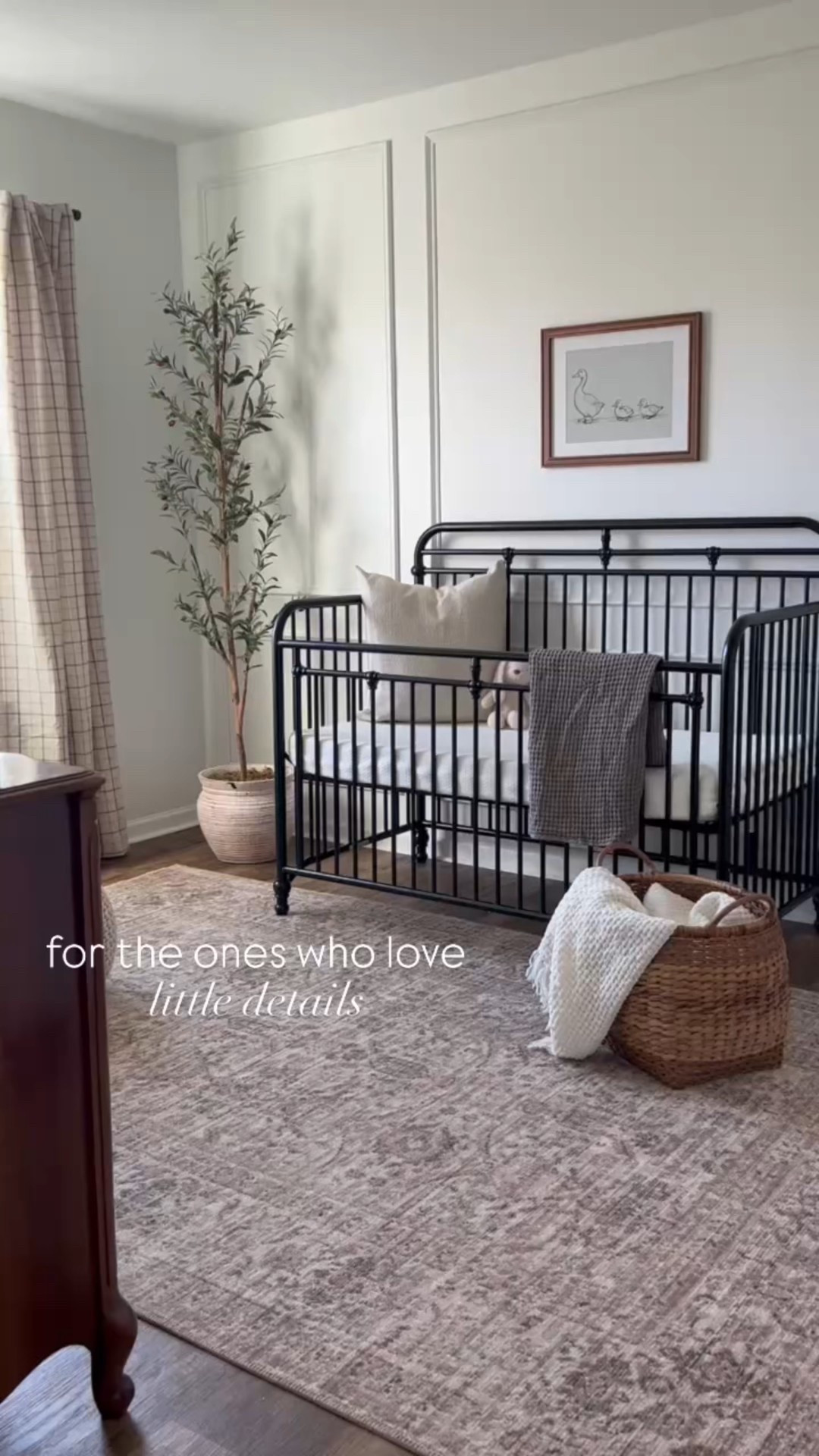 Neutral nursery ideas, neutral nursery decor, neutral nursery design, nursery inspo, black nursery crib, nursery rug, plaid curtains in nursery, how to style a nursery, boy nursery, nursery wall decor ideas

#LTKHome #LTKmomlife #LTKSaleAlert