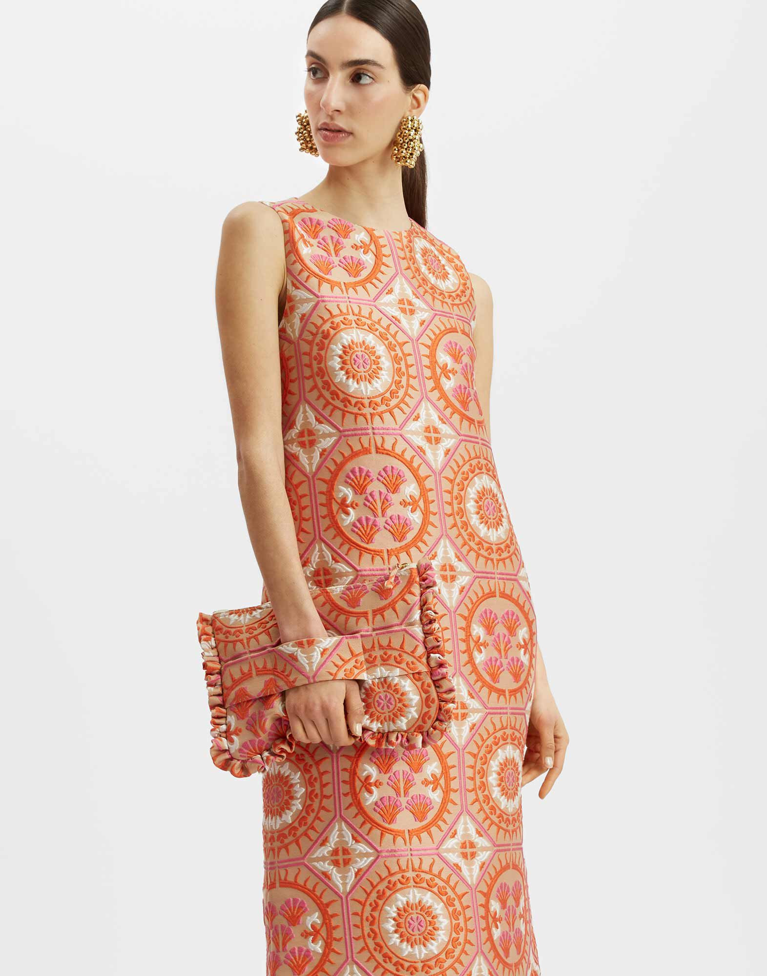 Column Dress in Sun Orange for Women | La DoubleJ | La DoubleJ