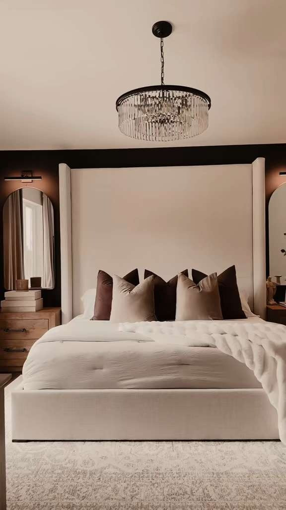 Wade Logan upholstered wingback bed with organic modern nightstands from Pottery Barn #LTKhome  

 