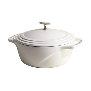 7.5 qt. Cast Iron Dutch Oven in White Cloud Nine | The Home Depot
