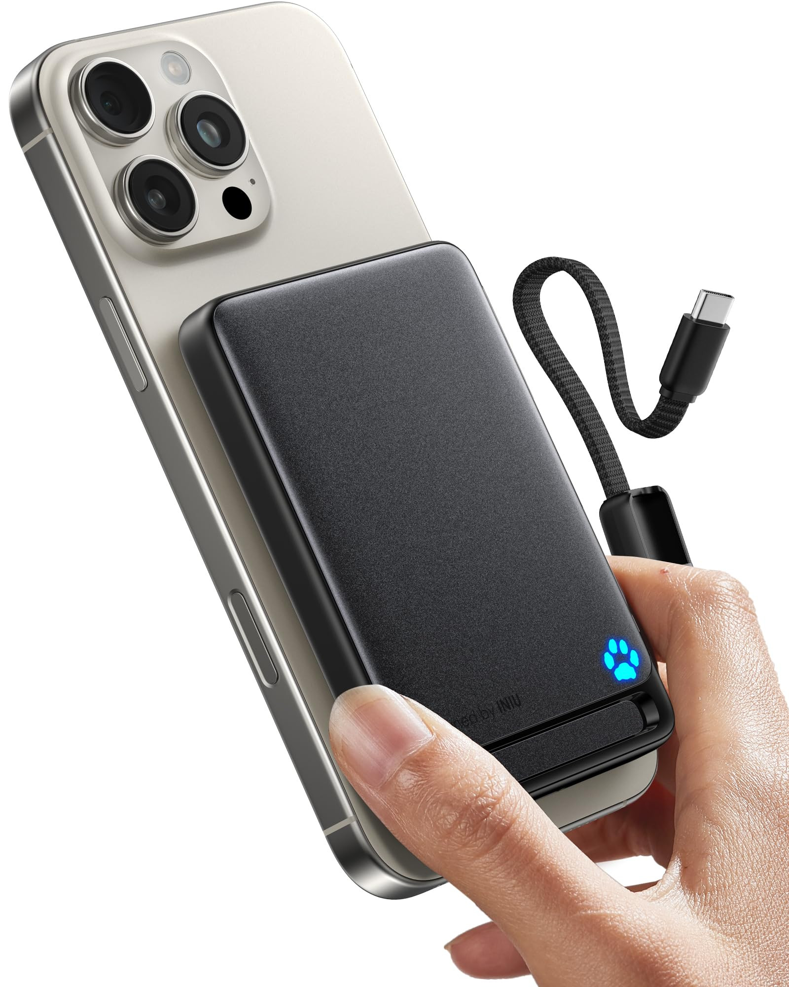 INIU for MagSafe Portable Charger, 45W Slimmest 10000mAh Magnetic Power Bank, Qi2 Certified, with... | Amazon (US)