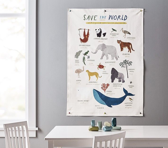 Save The World Tapestry | Pottery Barn Kids