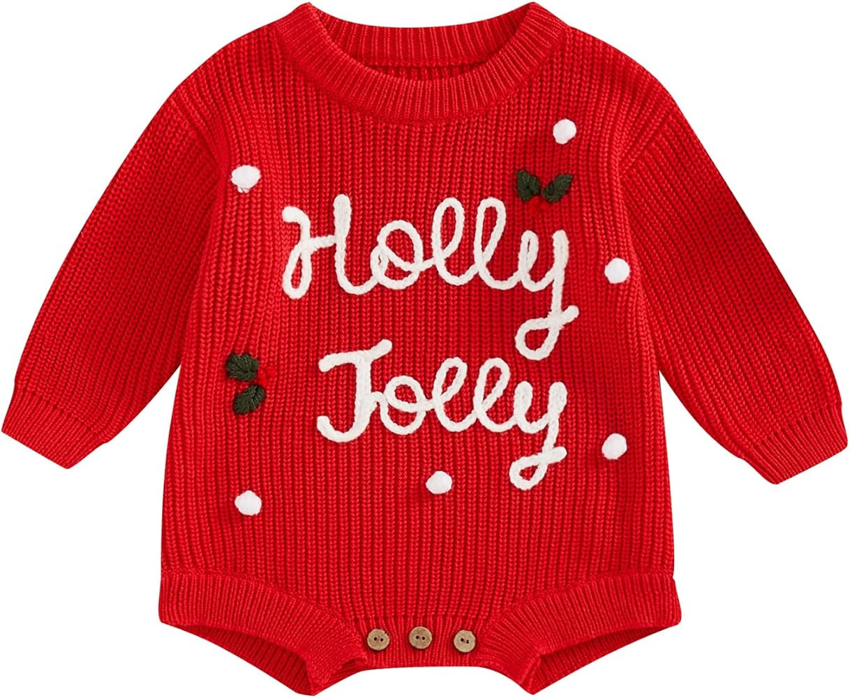 FYBITBO Baby Girl Boy Sweater Knit Oversized Pullover Sweatshirt Romper Onesie Warm Fall Winter C... | Amazon (US)