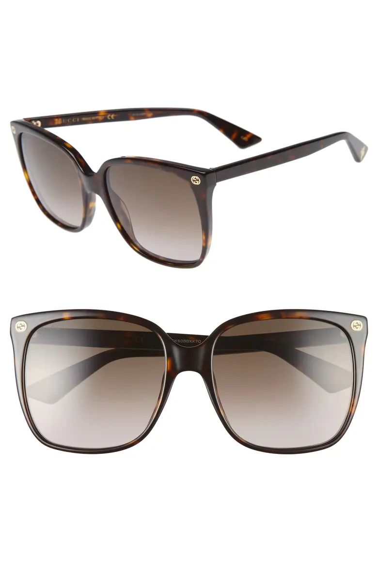 57mm Gradient Square Sunglasses | Nordstrom | Nordstrom