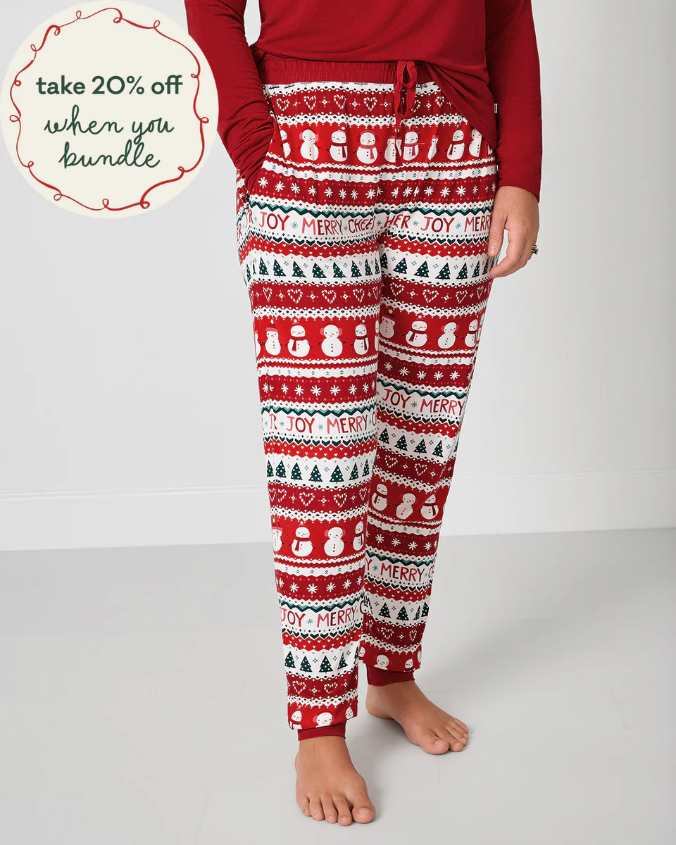 Festive Fair Isle Women's Pajama Pants | Little Sleepies