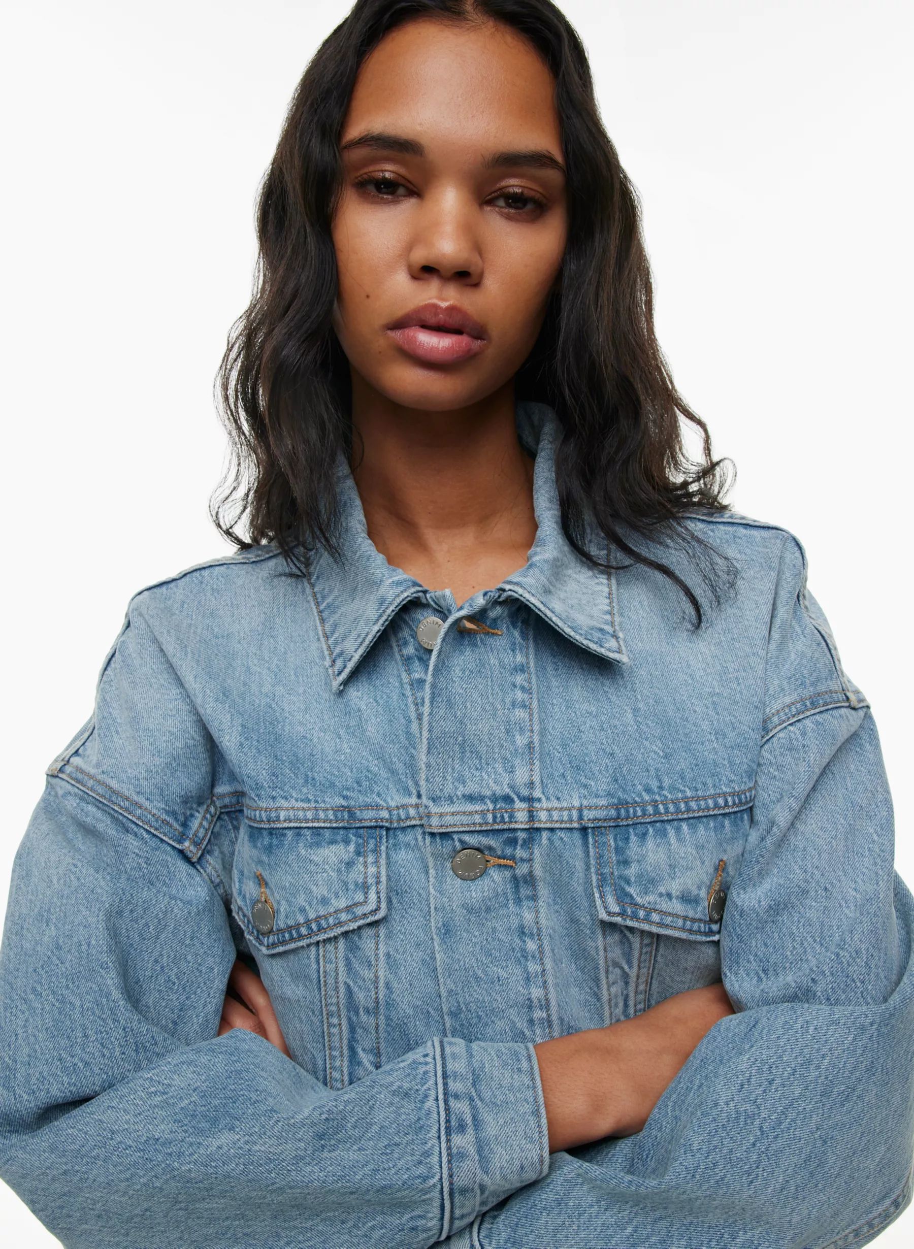 THE ALI VINTAGE DENIM JACKET | Aritzia