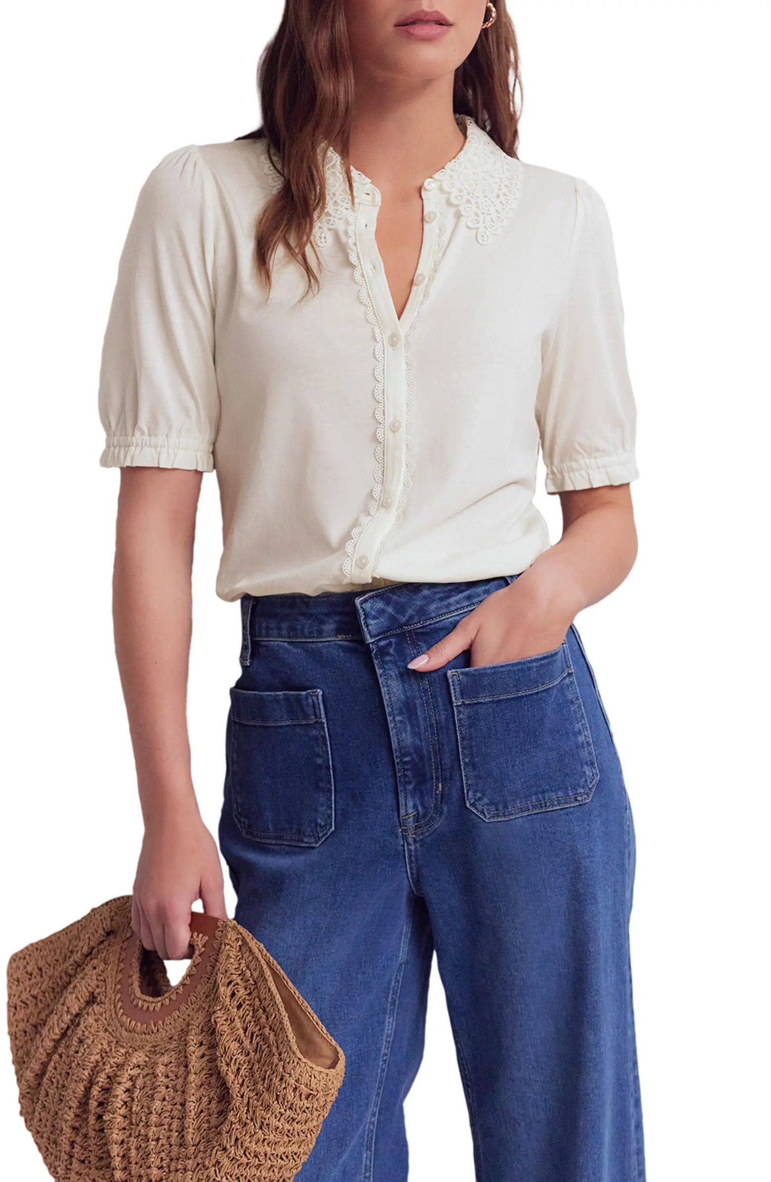 Nessa Broderie Top | Nordstrom