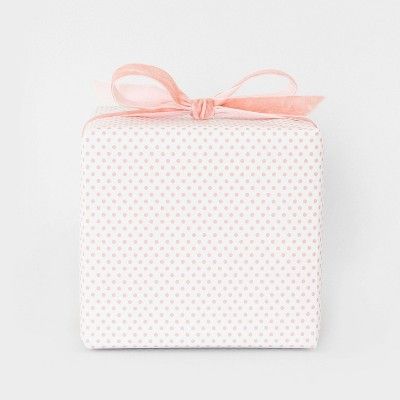 30 sq ft Rose Tiny Dot on White Gift Wrap - Sugar Paper™ + Target | Target