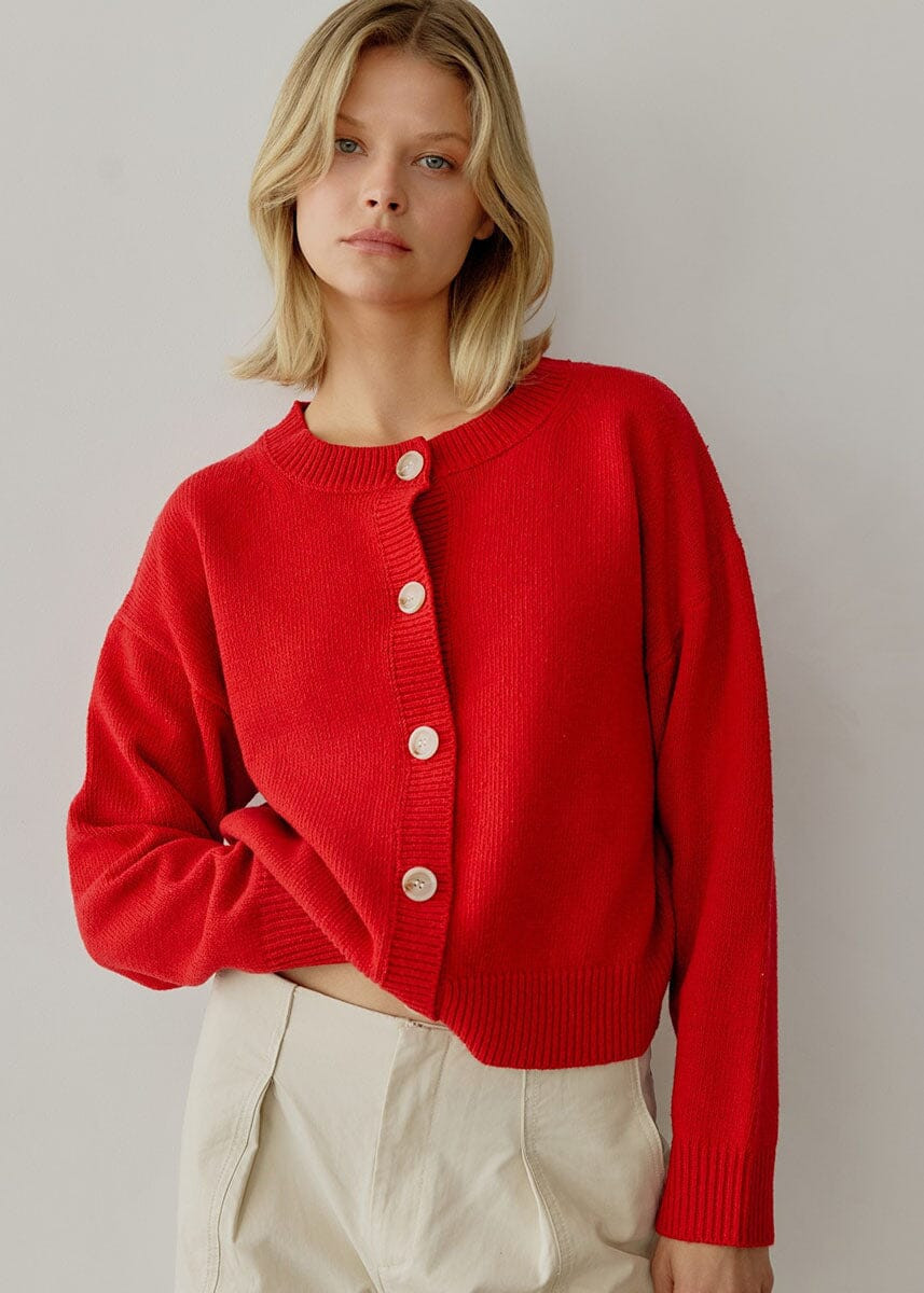 The Lucy Cardigan - Red L | Alice & Wonder