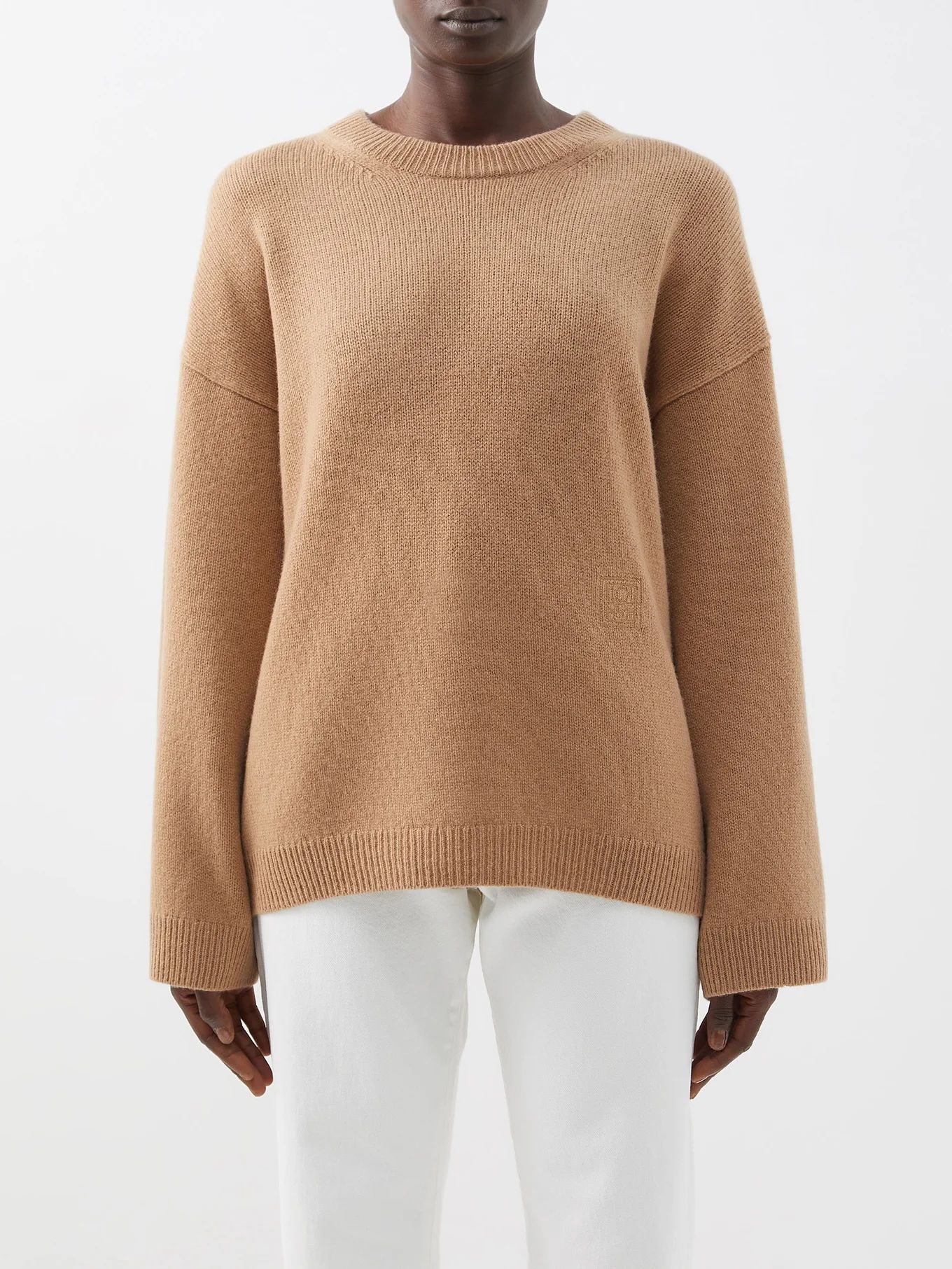 Monogram-embroidered wool-blend sweater | Matches (US)