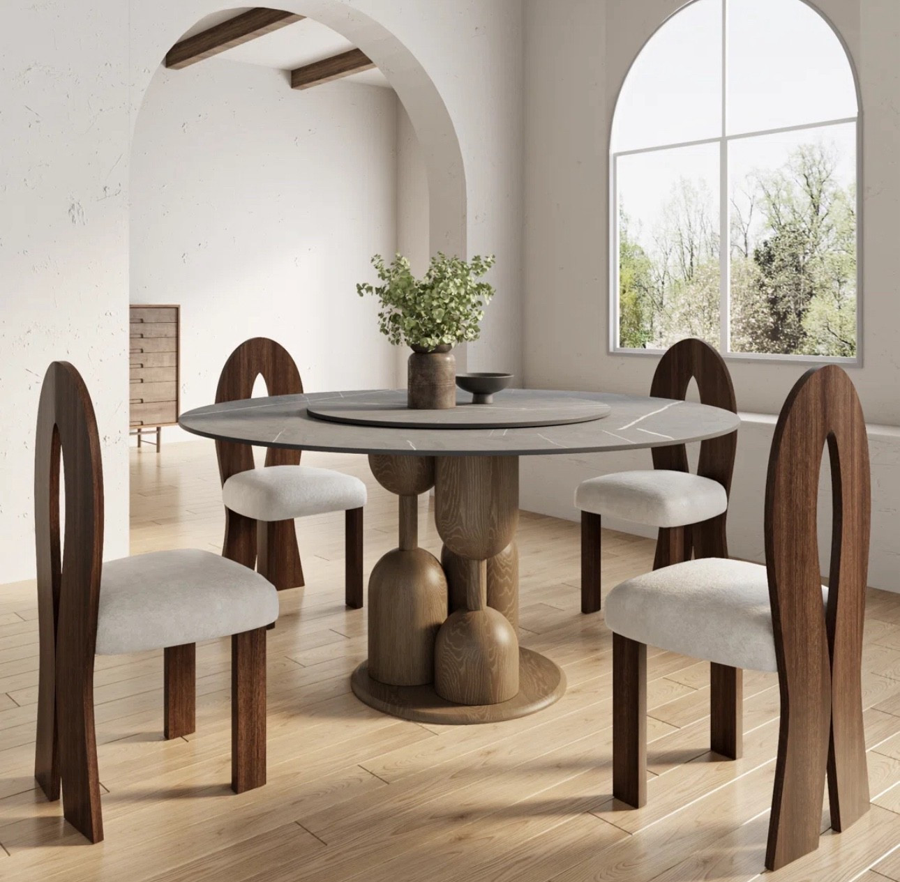53"/59" Modern Round Dining Table With 360°
Rotating Lazy Susan Kitchen Table. #ltkdinningtable

#LTKHome #LTKSaleAlert