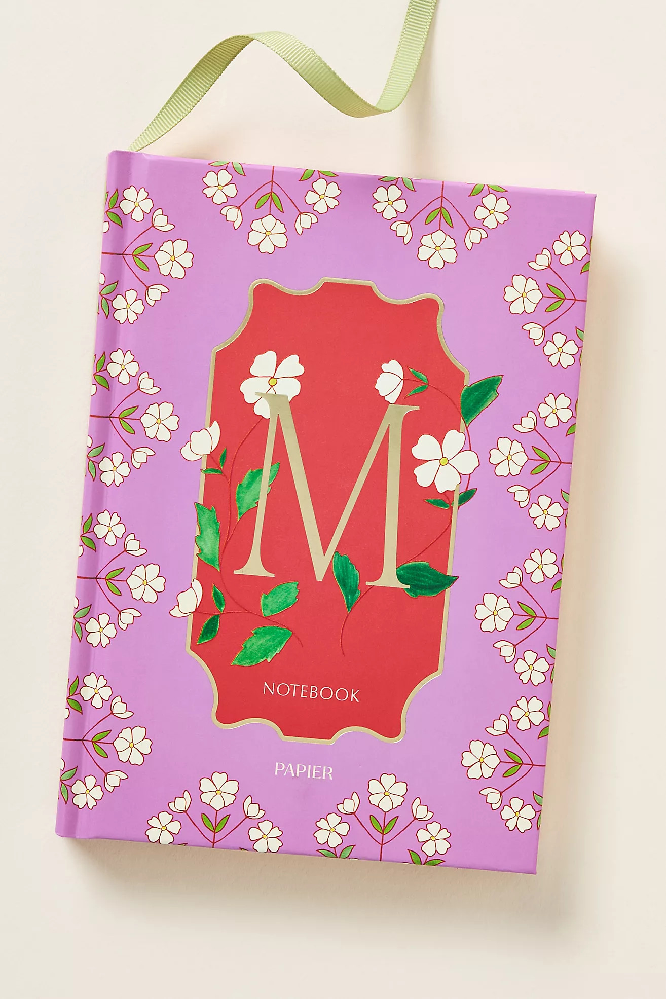 Papier x Anthropologie Floral Monogram Lined Notebook | Anthropologie (US)