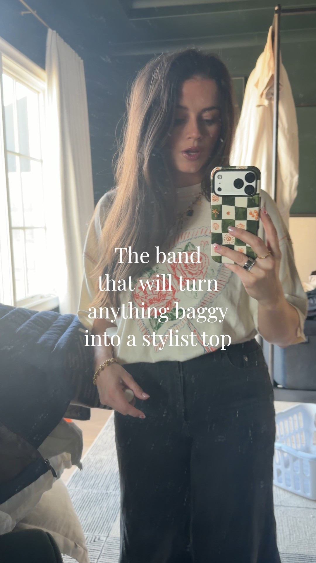 This band from Amazon turns any baggy tee or sweater into a stylist look with jeans! Also love this shirt and jeans from Free Peoplee

#LTKootd #LTKmomlife #LTKValentine