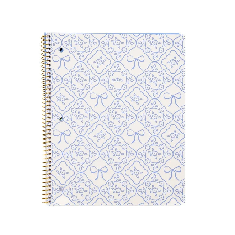 Ecokind by U Style Floral Bow 1 Subject Notebook, College Rule, 8.5" x 10.5", 80 Sheets | Walmart (US)