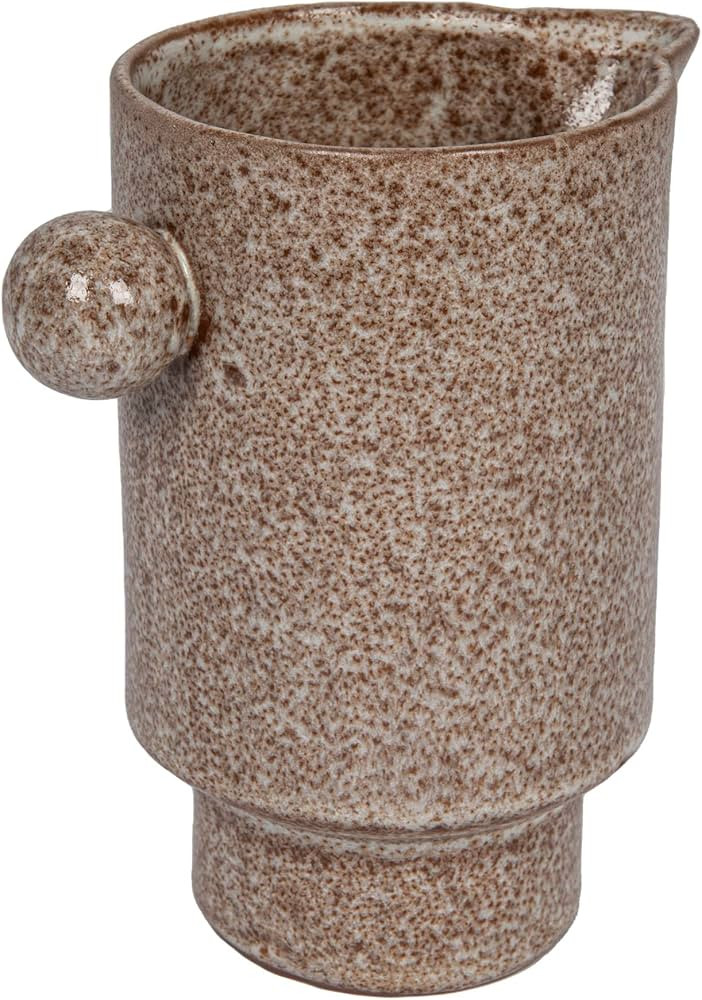 Creative Co-Op Modern Small Stoneware Pitcher or Vase, Putty Brown | Amazon (US)