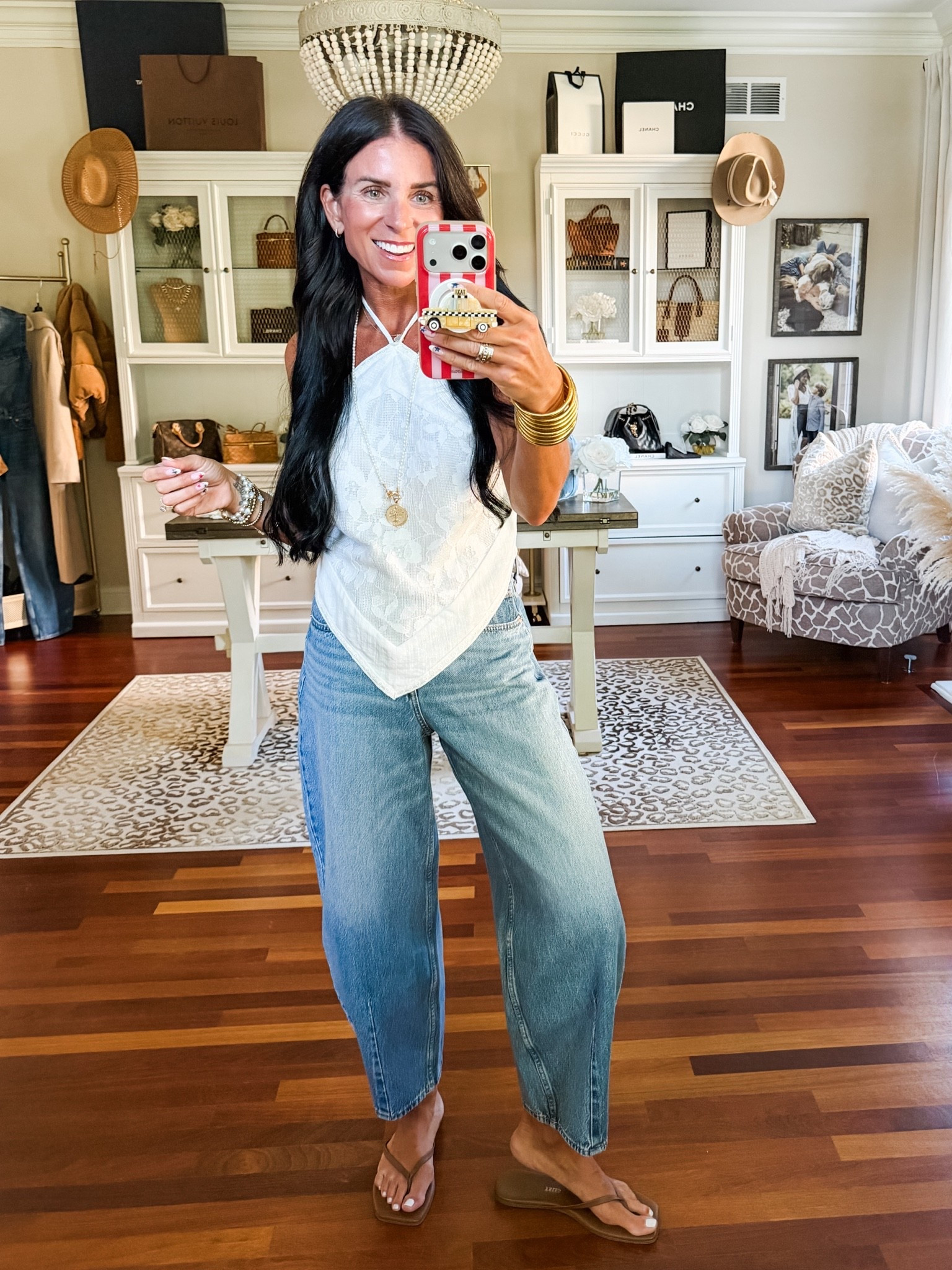 The cutest scarf top and barrel jeans from @Target 2 denim
Small top

#LTKootd #LTKSeasonal #LTKSaleAlert