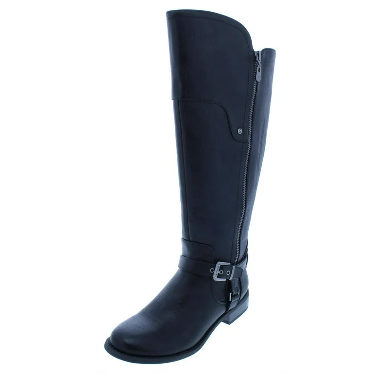 Guess Women's Harson Faux Leather Over the Knee Boots Black Size 6.5 M | Walmart (US)