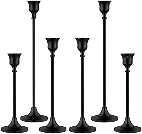 Candlestick Holders,Taper Candle Holder for Candlesticks Black Candelabra Candle Holders Vintage ... | Amazon (US)