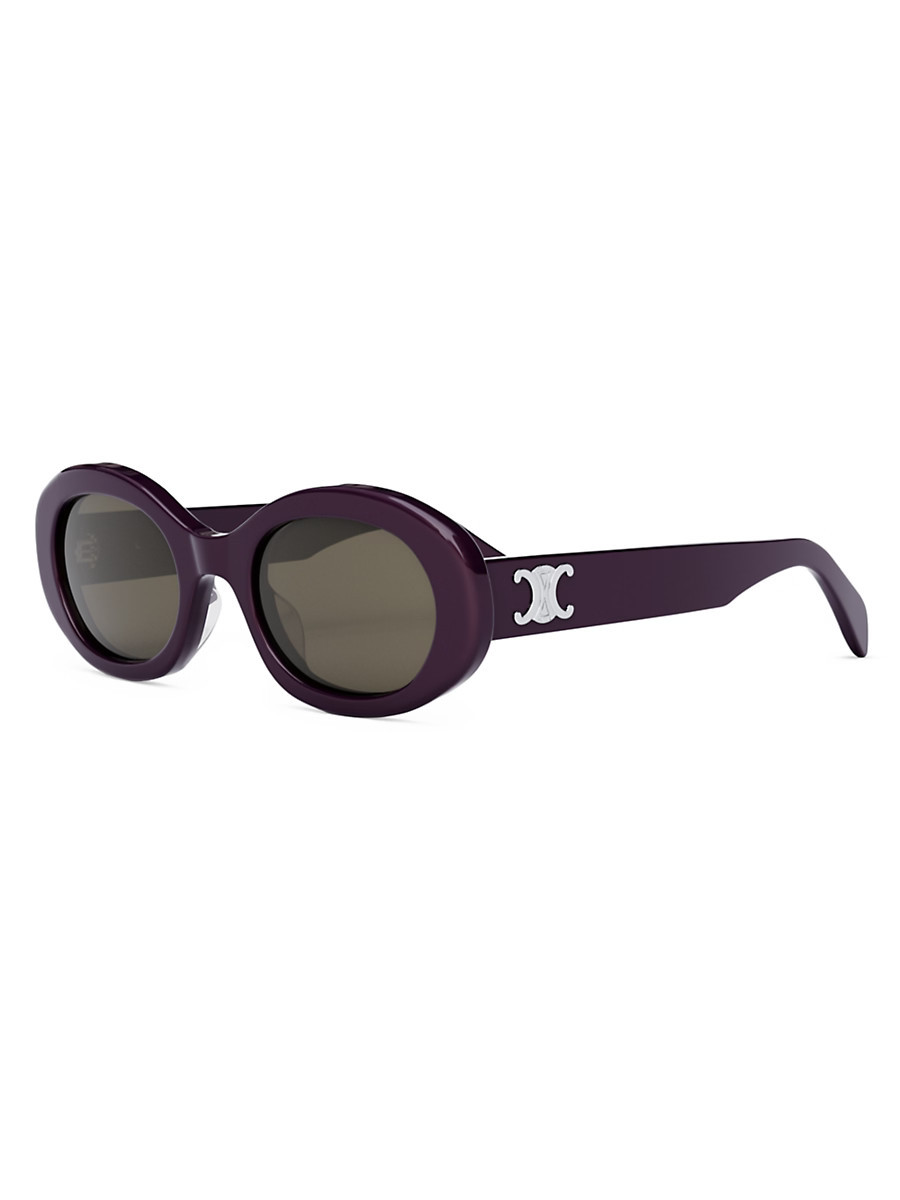Women's Triomphe 52MM Oval Sunglasses - Violet | Saks Fifth Avenue