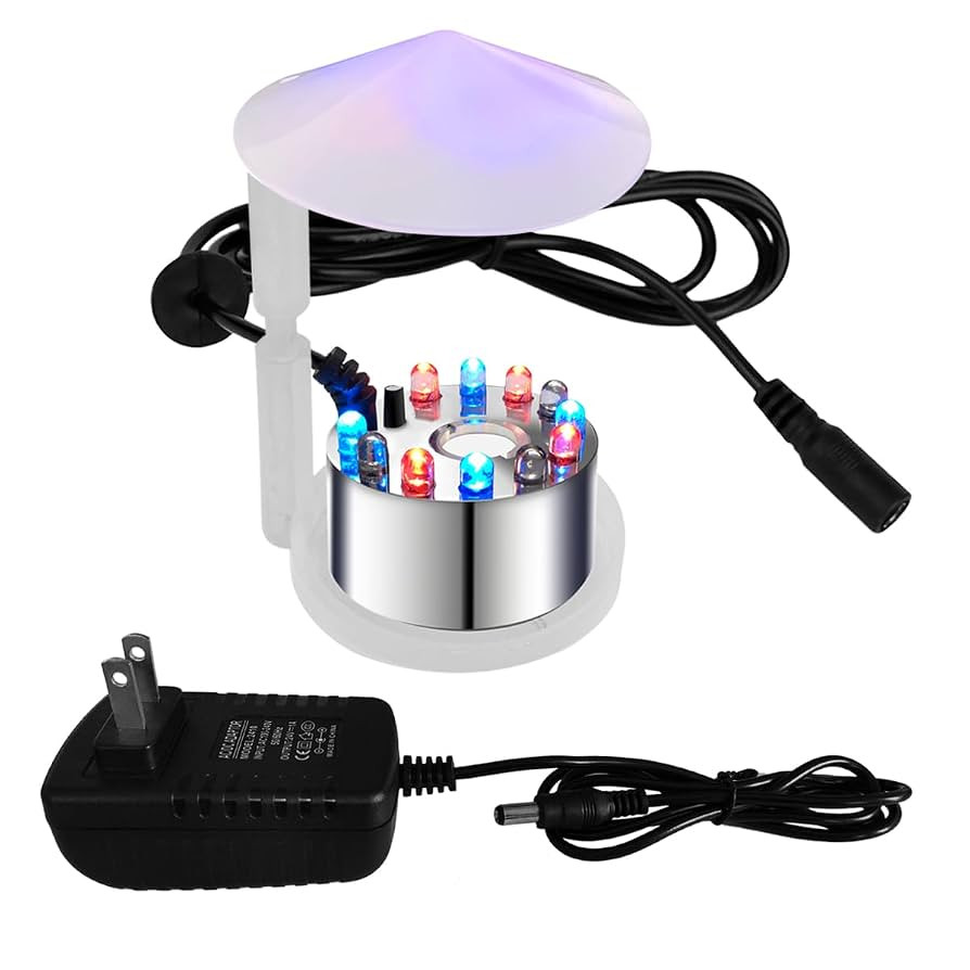 PULACO Mist Maker, 12 LED Mister Fogger Water Fountain Pond Fog Machine Atomizer Air Humidifier, ... | Amazon (US)