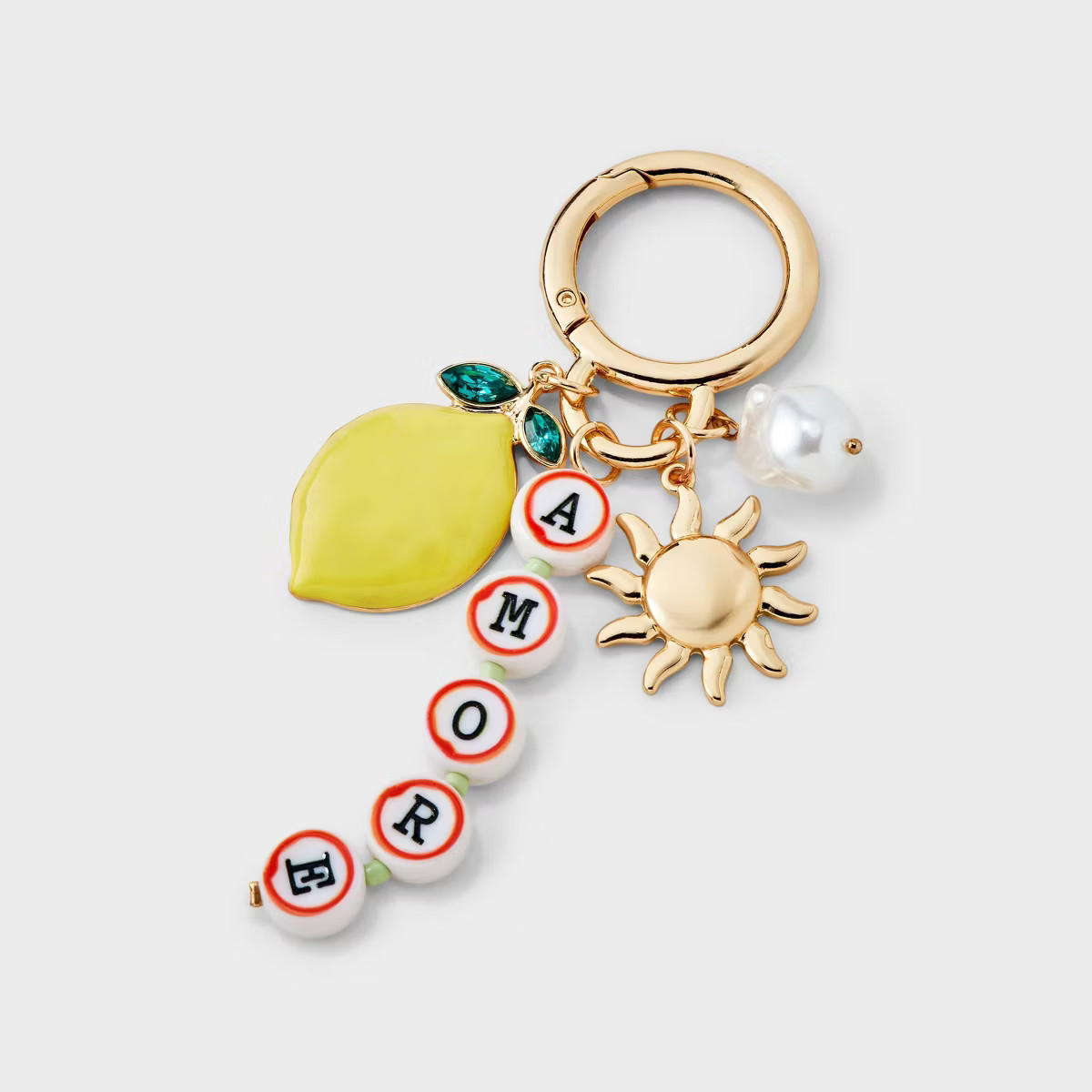 Lemon and Amour Beaded Handbag Charm - A New Day™ | Target