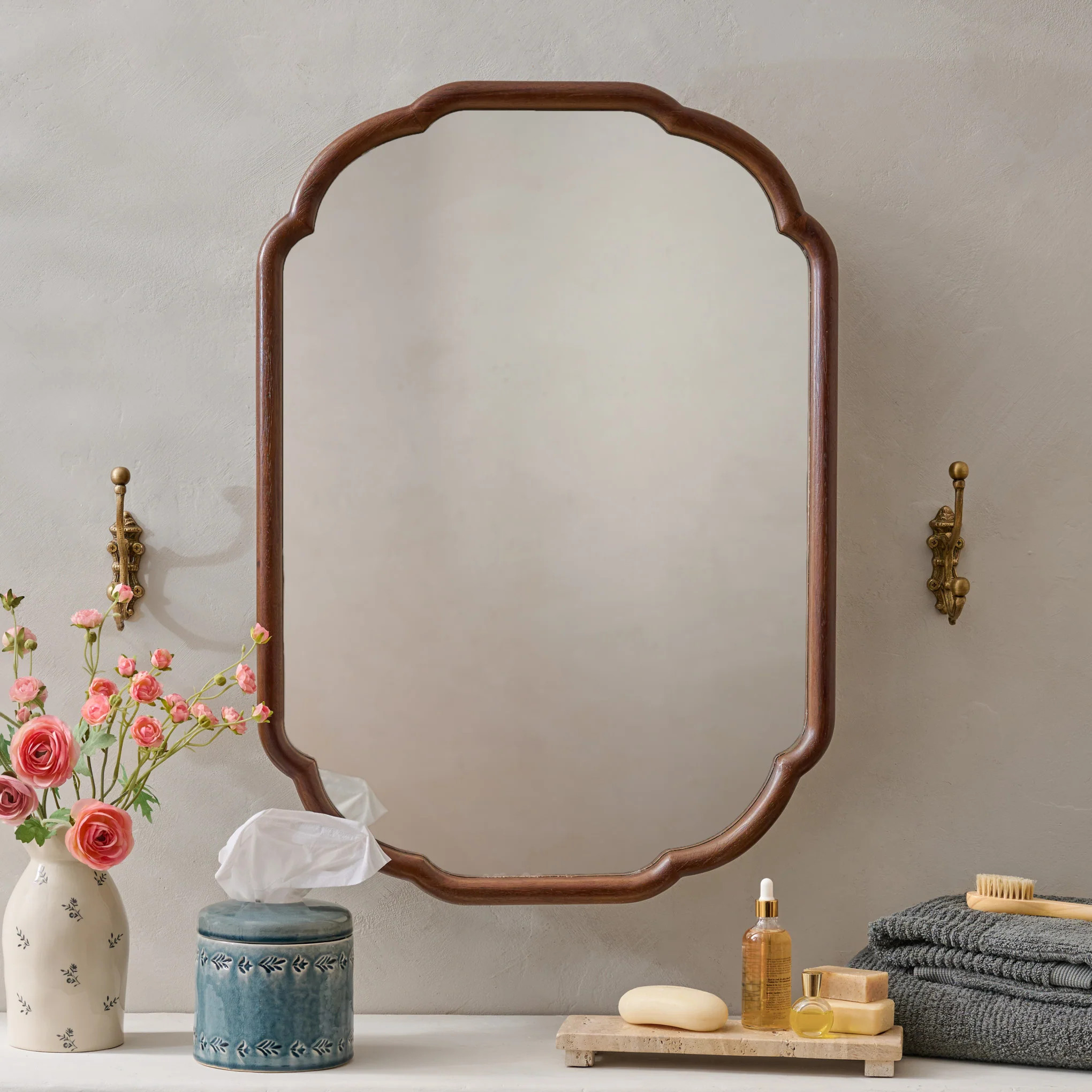 Greer Wood Scalloped Medicine Cabinet | Magnolia