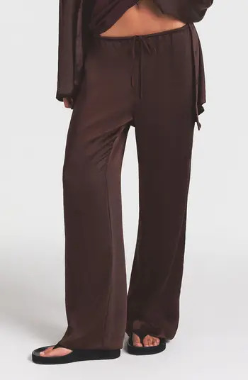 SKIMS Lightweight Satin Straight Leg Pants | Nordstrom | Nordstrom