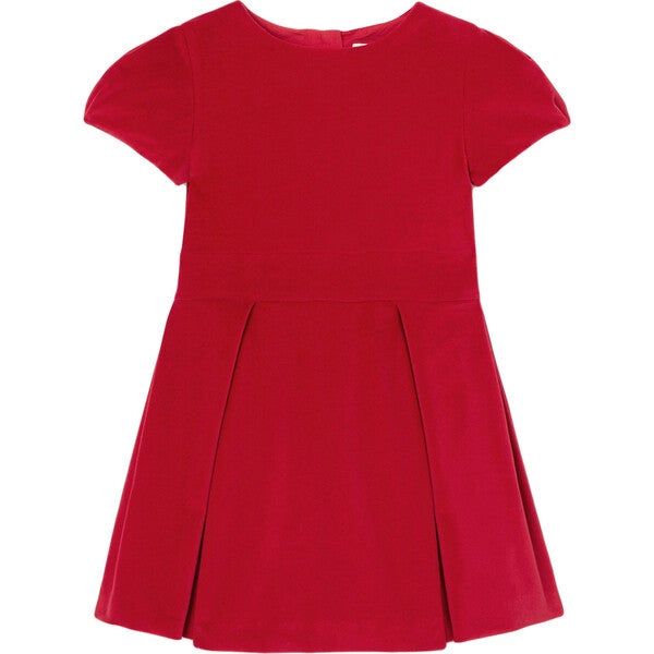 Holiday Velour Dress, Ruby Red | Maisonette