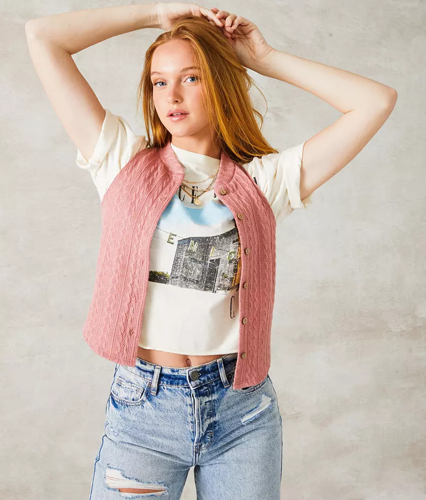 Knit Racerback Cropped Tank Top | Buckle