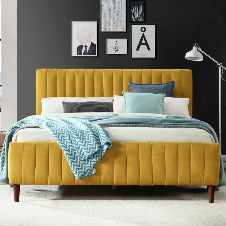 Currin Queen Upholstered Low Profile Platform Bed | Wayfair North America