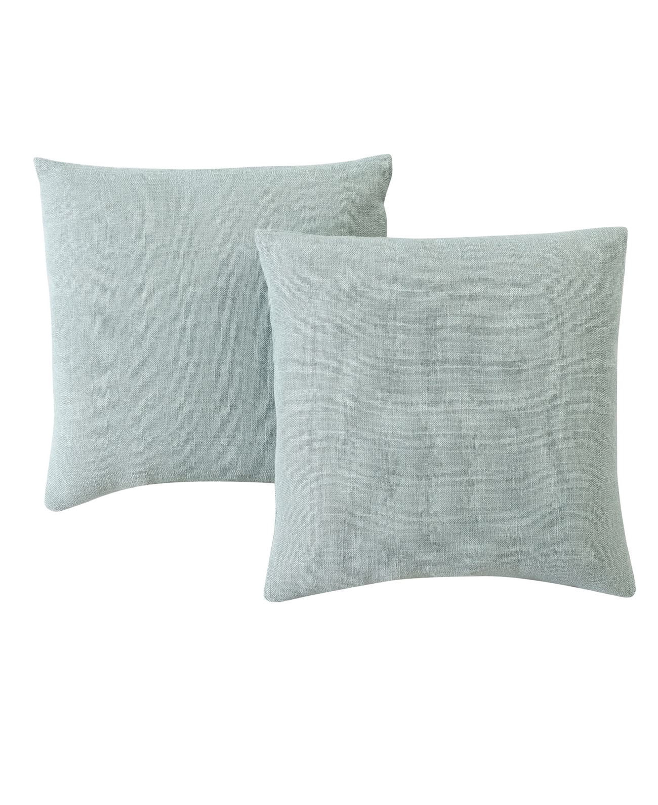 Infinity Home 2pk 18″ square Faux Linen Decorative Pillows, Green | Walmart (US)