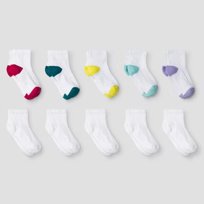Girls' 10pk Athletic Ankle Socks - Cat and Jack™ | Target