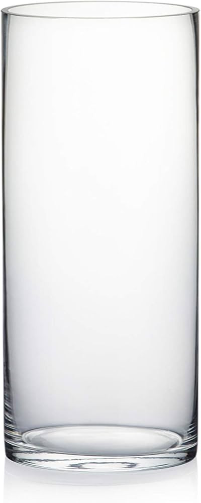 WGV Cylinder Vase, Width 6", Height 14", Clear Glass Container Terrarium Candle Holder for Weddin... | Amazon (US)