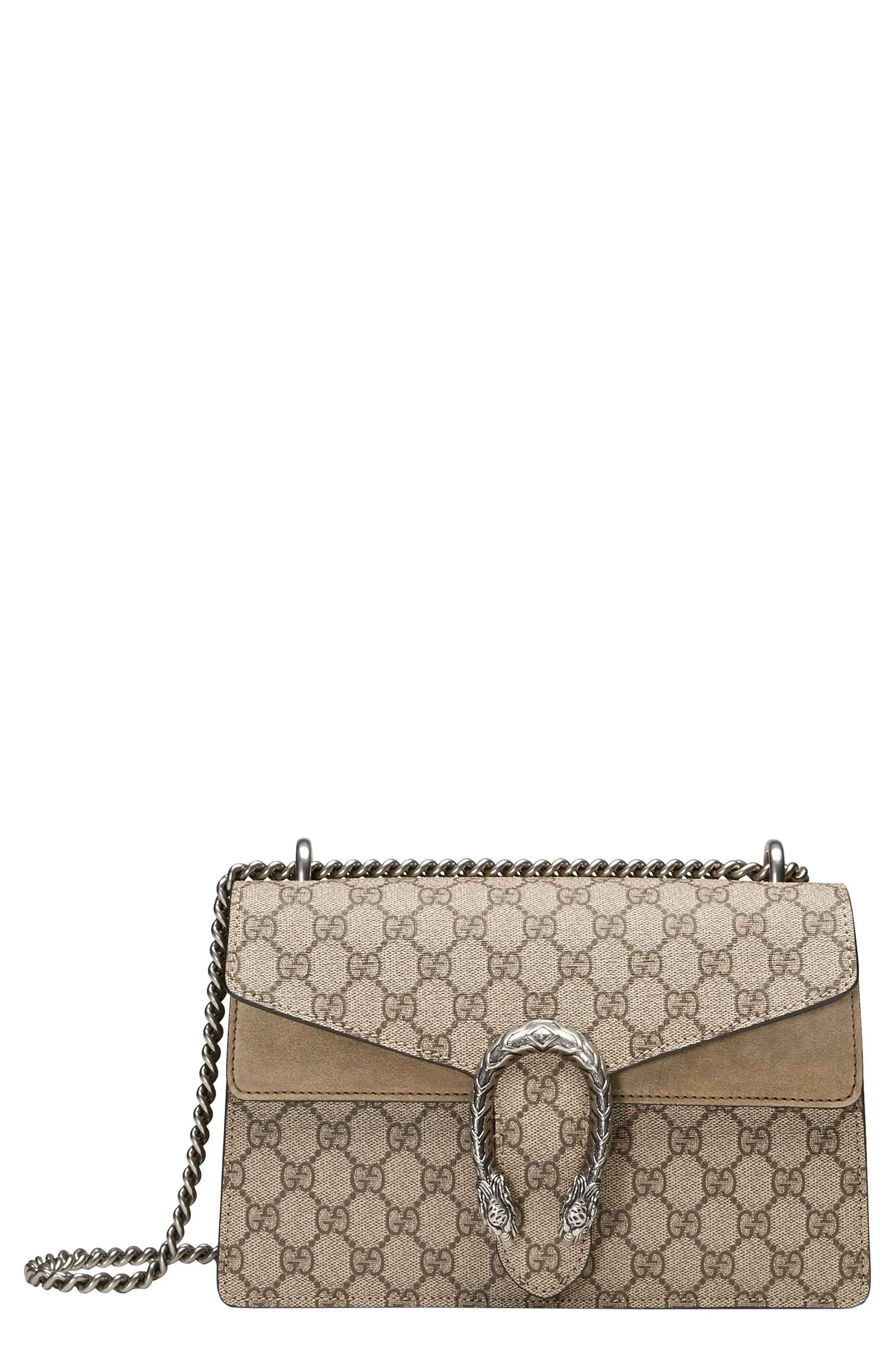 Gucci Small Dionysus GG Supreme Canvas & Suede Shoulder Bag | Nordstrom