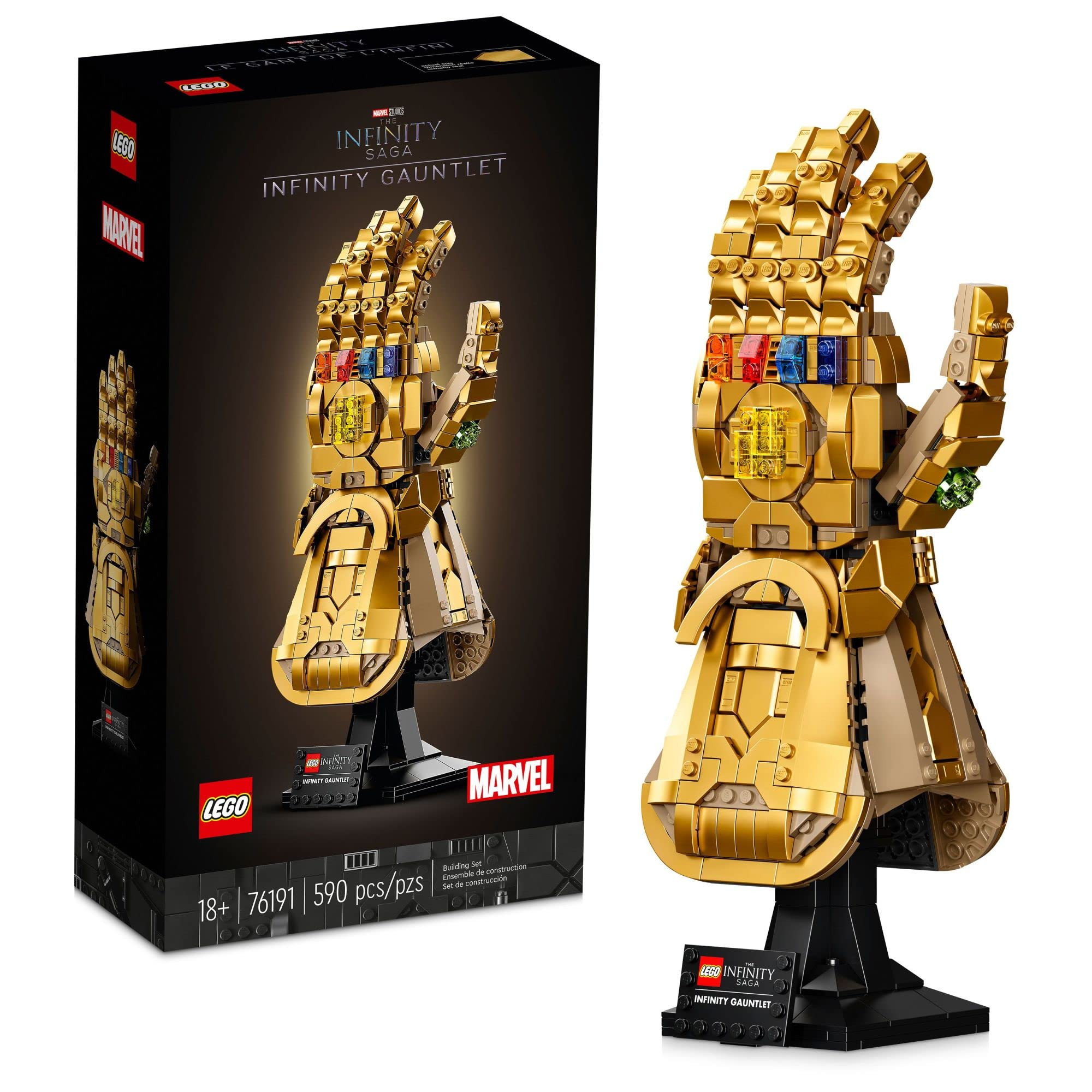 LEGO Marvel Infinity Gauntlet Set 76191 Collectible Thanos Glove with Infinity Stones, Building S... | Amazon (US)
