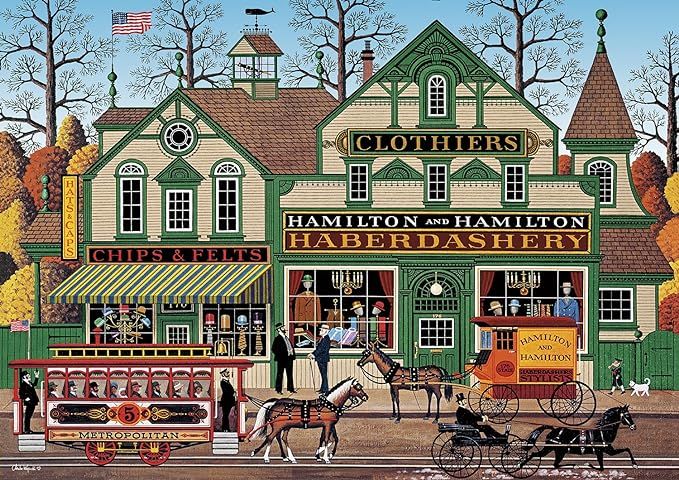 Buffalo Games - Charles Wysocki - The Haberdashery - 300 Large Piece Jigsaw Puzzle | Amazon (US)