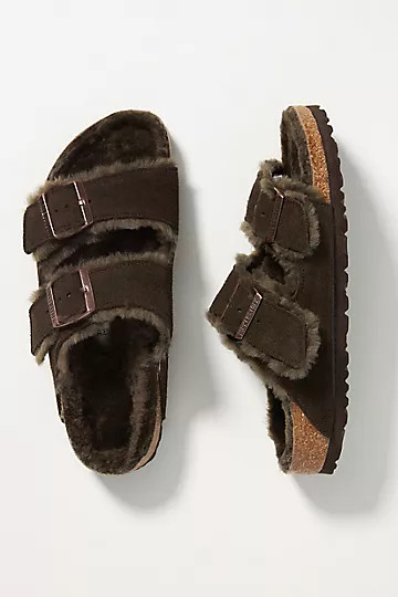 Birkenstock Arizona Shearling-Lined Sandals | Anthropologie (US)