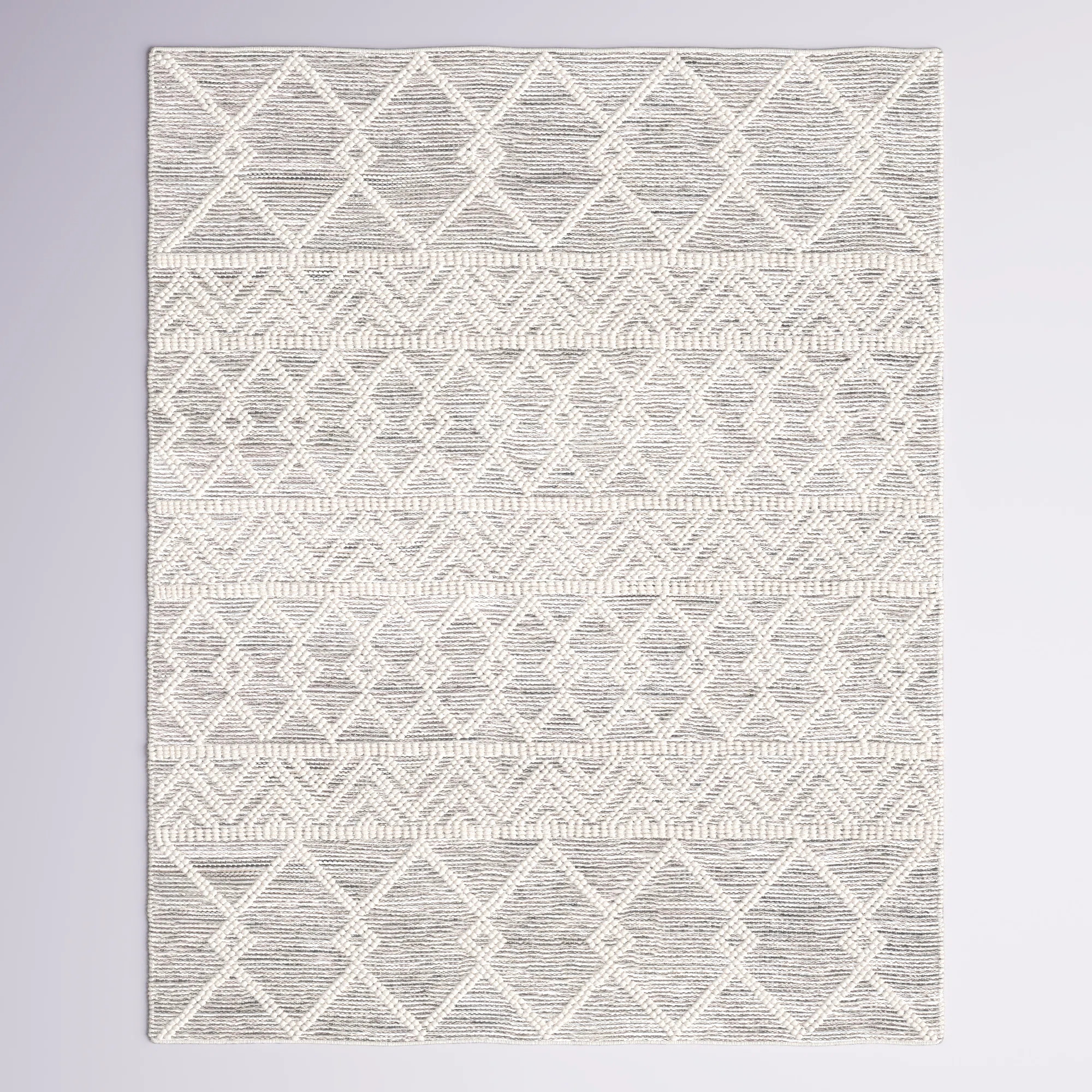 Latrissa Moroccan Flatweave Wool Charcoal/Cream Area Rug | Wayfair North America