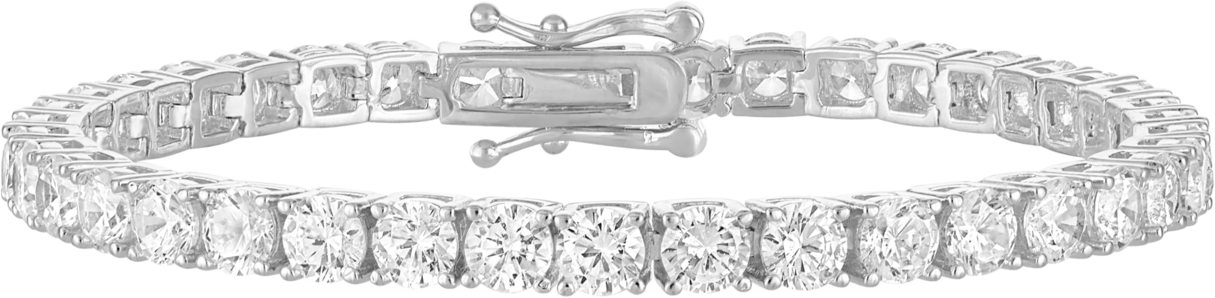 KISPER Tennis Bracelet for Women - 24K White Gold or Gold Plated Round Cut AAAAA CZ, 3mm/4mm Widt... | Amazon (US)
