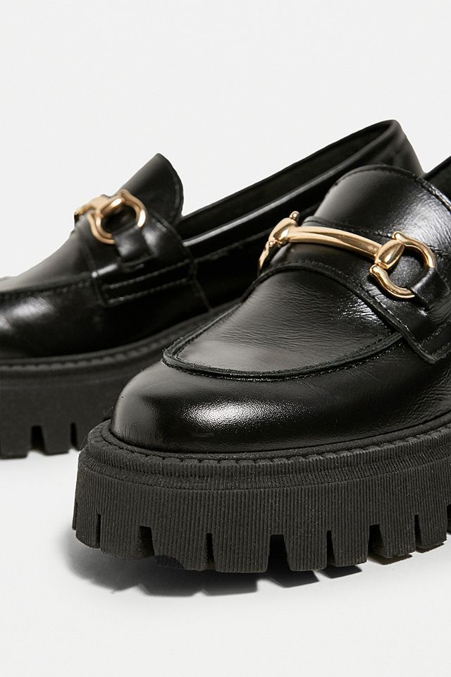 UO Black Cleo Chunky Loafers | Urban Outfitters (EU)