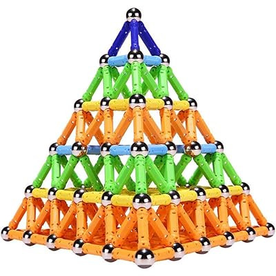 Veatree 160 Pcs Magnetic Building Sticks Blocks Toys, Magnet Educational Toys Magnetic Blocks Sticks | Amazon (US)