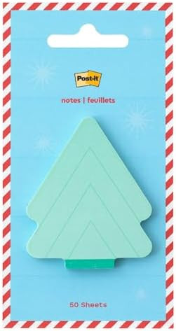 Post-it Jingle Sticky Notes, Christmas Tree Design, 2 in. x 2.5 in., 1 Holiday Tree-Shaped Christ... | Amazon (US)
