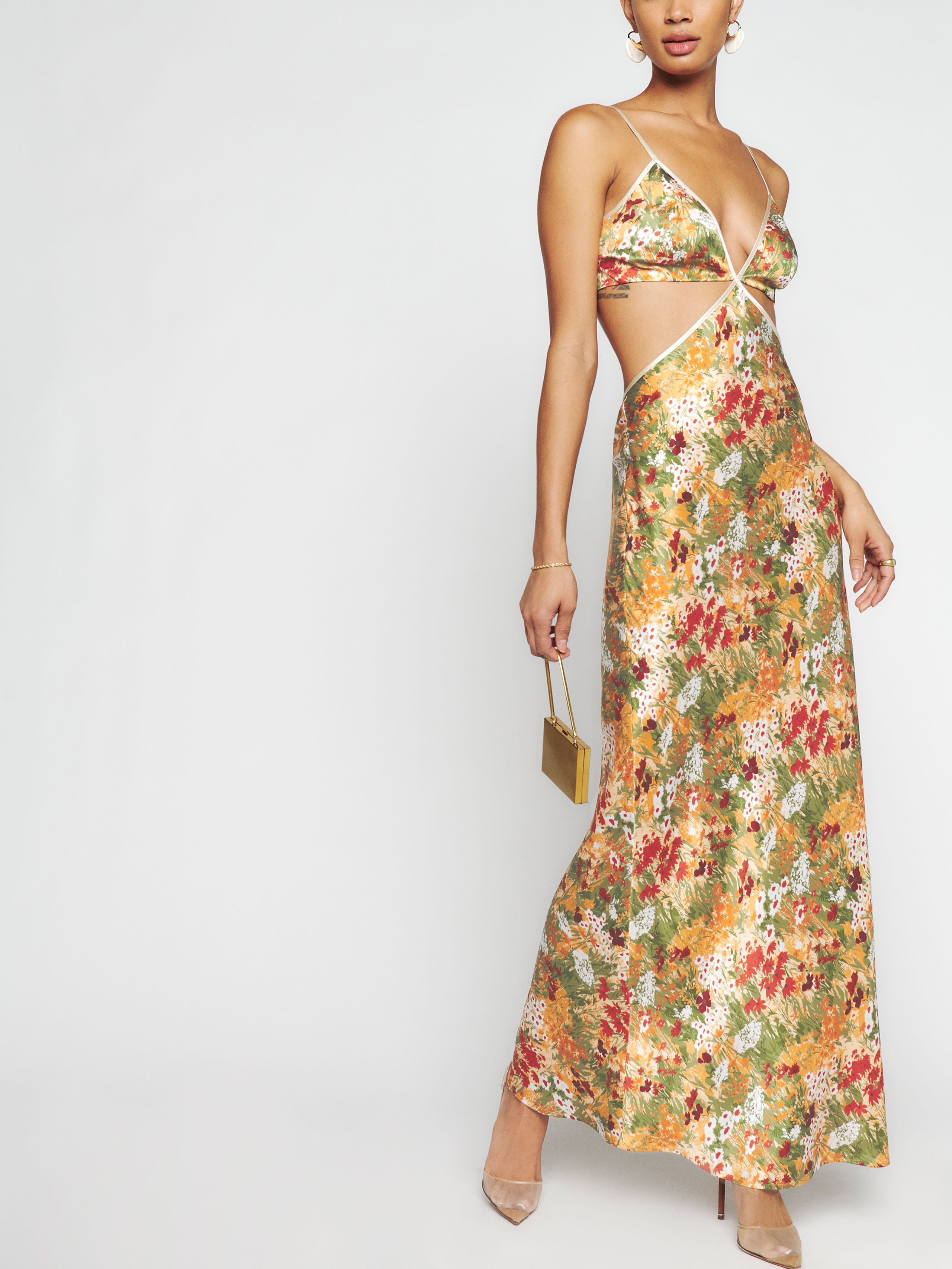 Poppies Silk Dress | Reformation (Global)