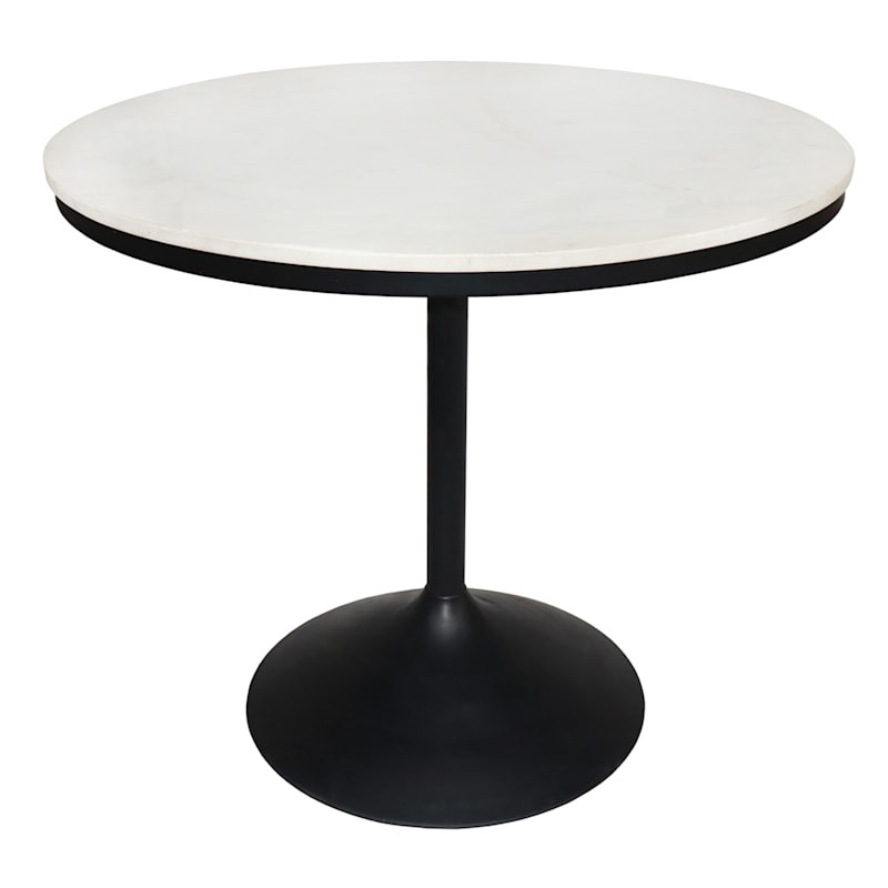 Crosby St. Mariana Marble Bistro Table, Black | At Home