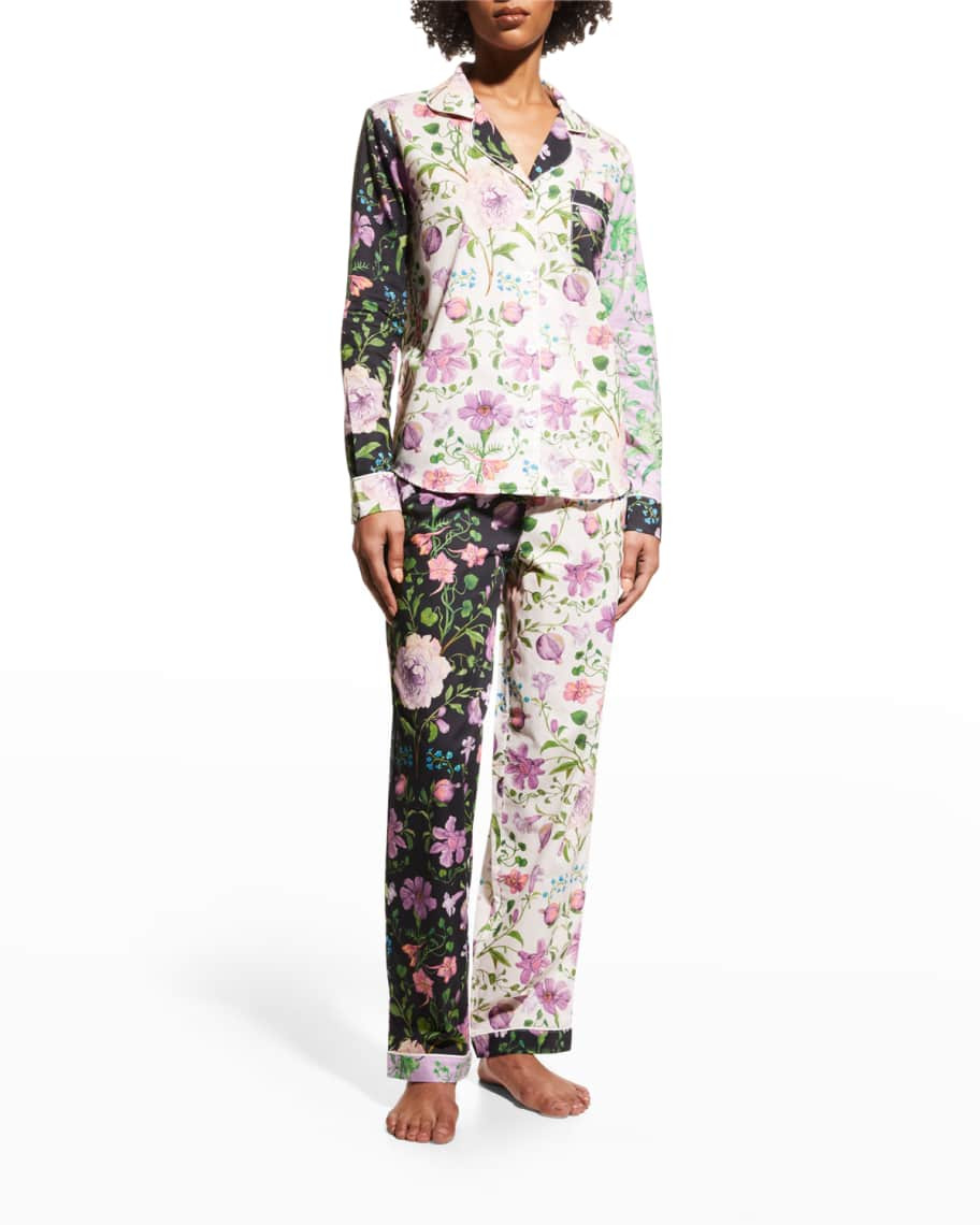 Desmond & Dempsey Persephone Floral-Print Pajama Set | Neiman Marcus