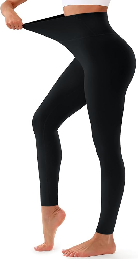 Bluemaple High Waisted Leggings for Women - Tummy Control Pants Non See Through Workout Soft Yoga... | Amazon (US)