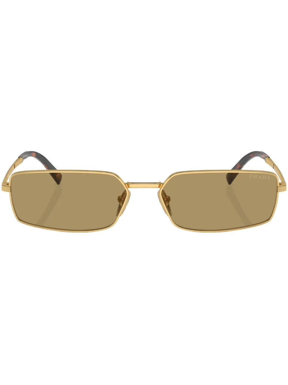 Prada Eyewear Prada PR A60S Rectangle Sunglasses | Gold | FARFETCH GR | Farfetch Global