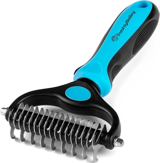 Dematting and Deshedding Comb for Dogs and Cats Grooming Tool - Mat Remover - Safe Detangler for ... | Amazon (US)