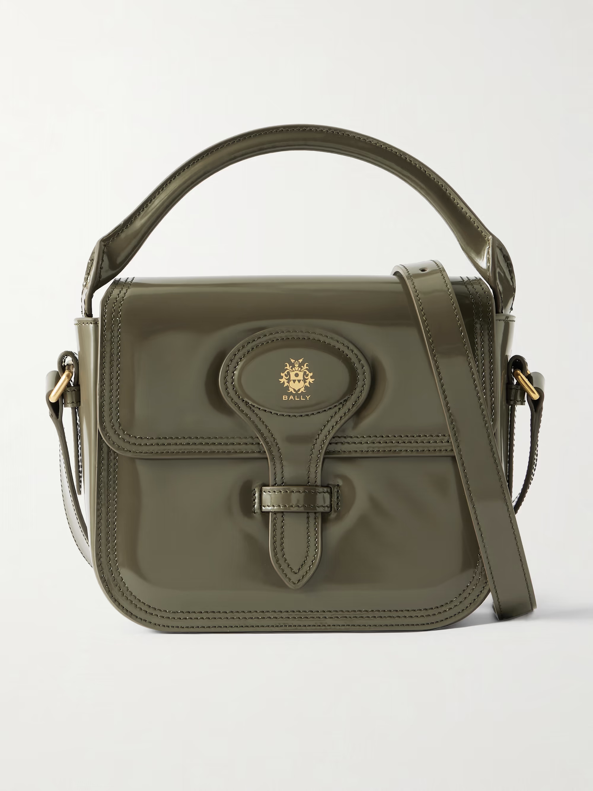 Beckett Flat mini glossed-leather tote | NET-A-PORTER (US)